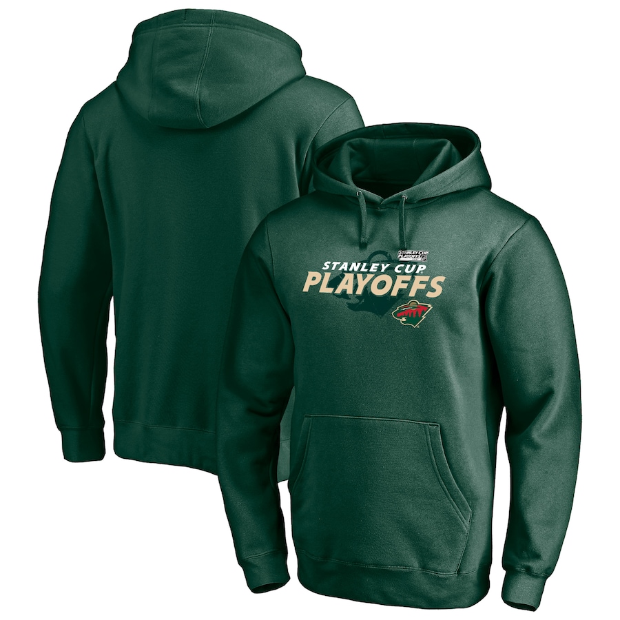 Minnesota Wild 2021 Stanley Cup Playoffs Bound Turnover Pullover Hoodie - Green