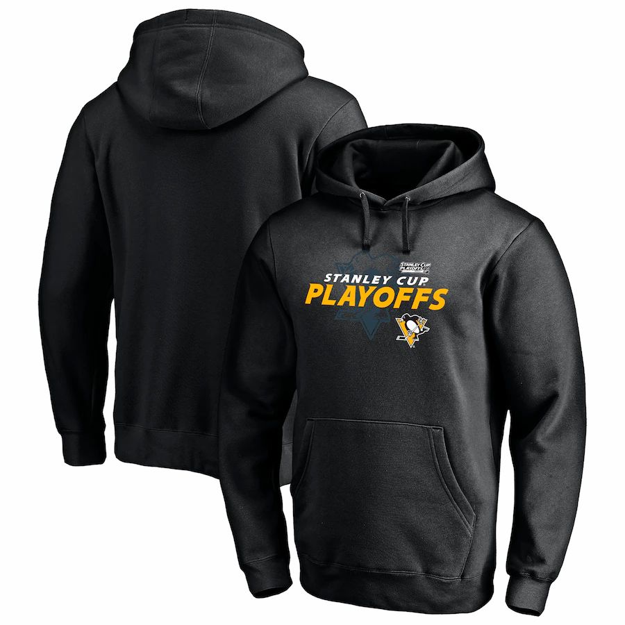 Pittsburgh Penguins 2021 Stanley Cup Playoffs Bound Turnover Pullover Hoodie - Black