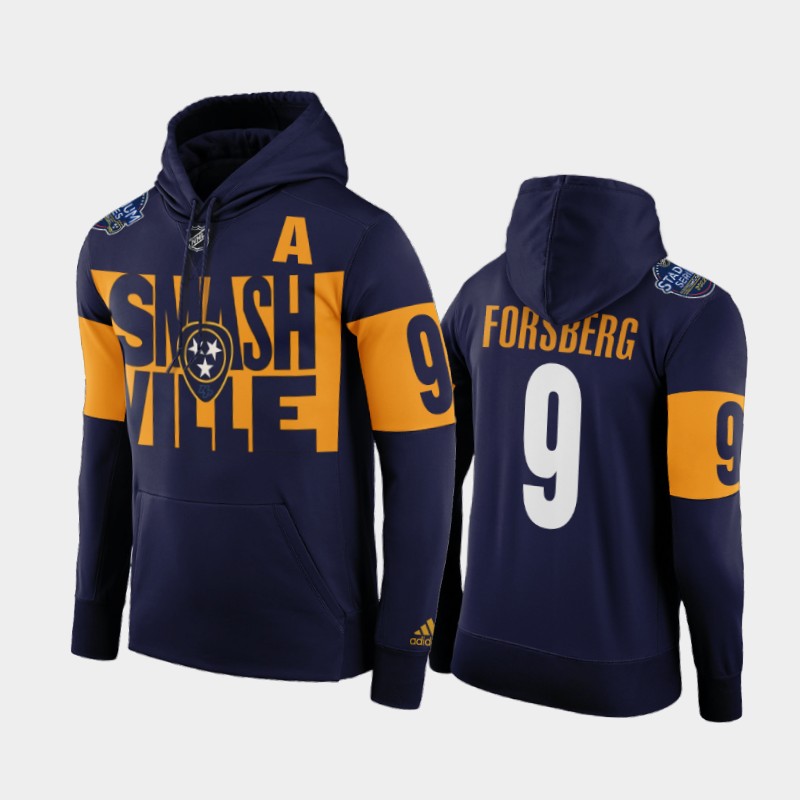 Adidas Predators #9 Filip Forsberg 2022 Stadium Series NHL Hoodie - Smashville Navy