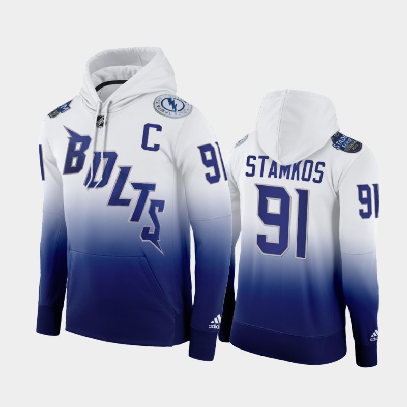 Adidas Lightning #91 Steven Stamkos 2022 Stadium Series NHL Hoodie - Bolts White