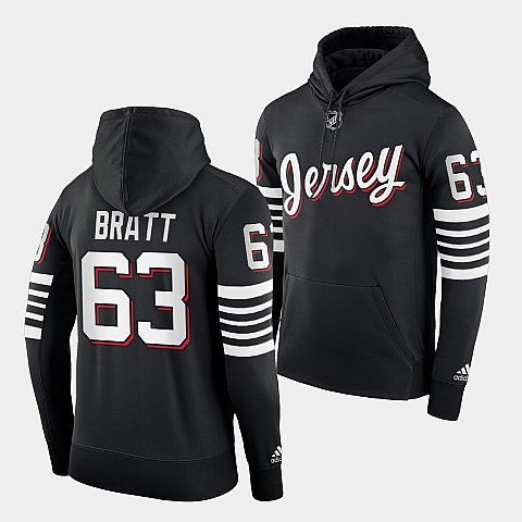 Adidas Devils #63 Jesper Bratt 2021-22 Alternate NHL Hoodie - Black