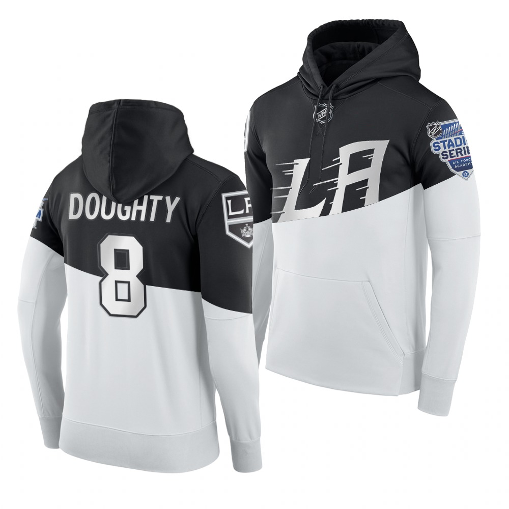 Adidas Los Angeles Kings #8 Drew Doughty Men's 2020 Stadium Series White Black NHL Hoodie