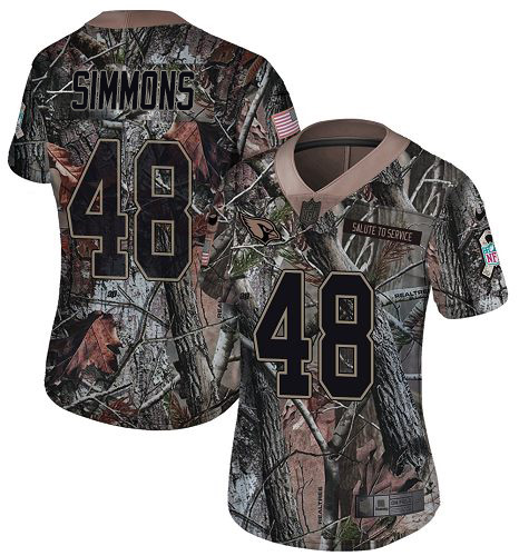 Nike Cardinals #48 Isaiah Simmons Camo Women's Stitched NFL Limited Rush Realtree Jersey