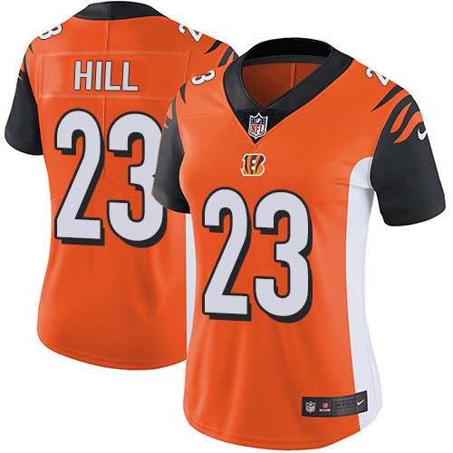 Nike Bengals #23 Daxton Hill Orange Alternate Women's Stitched NFL Vapor Untouchable Limited Jersey