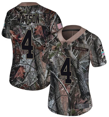 Nike Browns #4 Deshaun Watson Camo Women's Stitched NFL Limited Rush Realtree Jersey