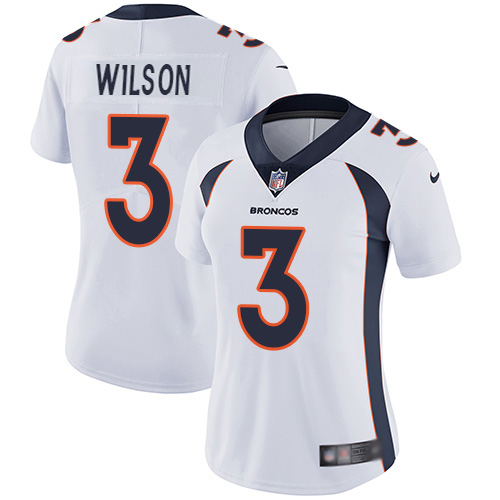 Nike Broncos #3 Russell Wilson White Women's Stitched NFL Vapor Untouchable Limited Jersey