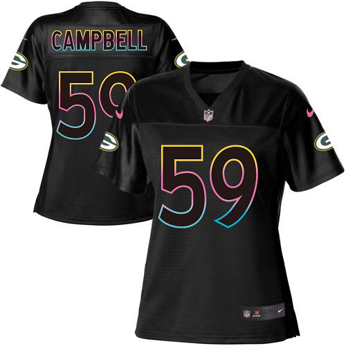 Nike Packers #59 De'Vondre Campbell Black Women's NFL Fashion Game Jersey