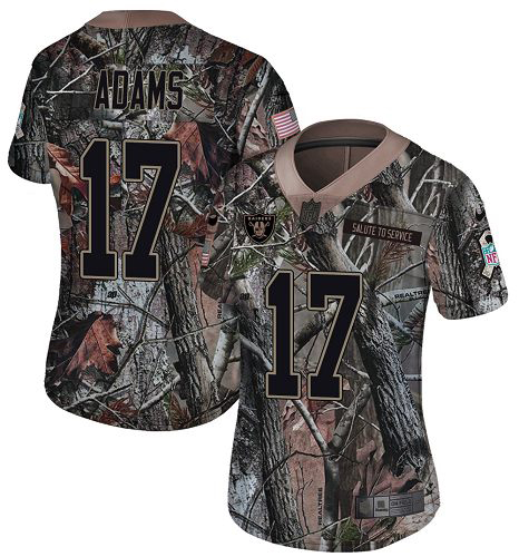 Nike Raiders #17 Davante Adams Camo Women's Stitched NFL Limited Rush Realtree Jersey