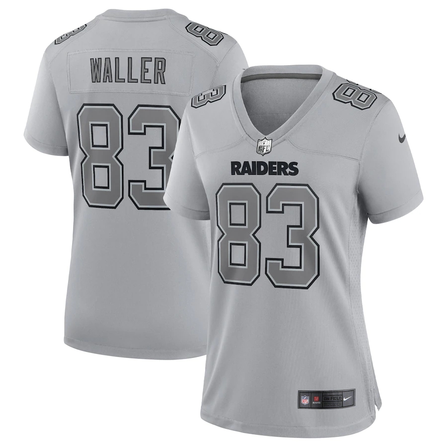 Las Vegas Raiders #83 Darren Waller Women's Gray Atmosphere Fashion Game Jersey