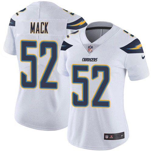 Nike Chargers #52 Khalil Mack White Women's Stitched NFL Vapor Untouchable Limited Jersey