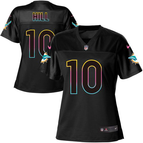 Nike Dolphins #10 Tyreek Hill Black Women's NFL Fashion Game Jersey