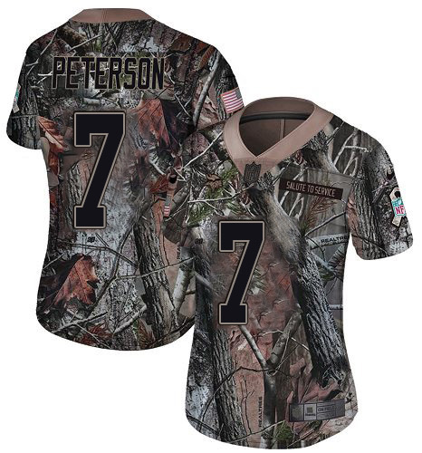 Nike Vikings #7 Patrick Peterson Camo Women's Stitched NFL Limited Rush Realtree Jersey