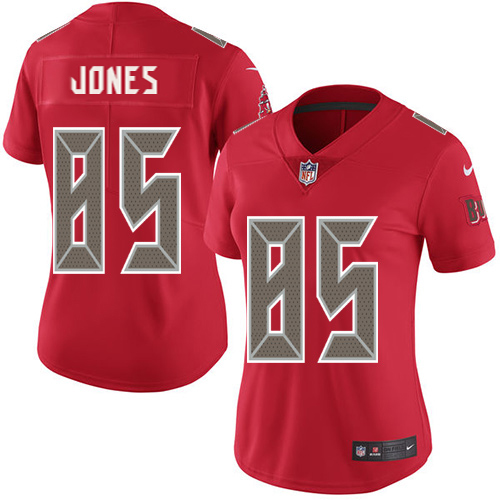 Nike Buccaneers #85 Julio Jones Red Women's Stitched NFL Limited Rush Jersey