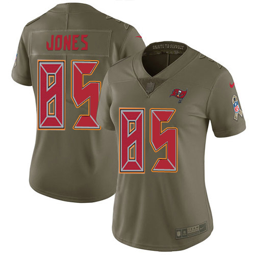 Nike Buccaneers #85 Julio Jones Olive Women's Stitched NFL Limited 2017 Salute To Service Jersey