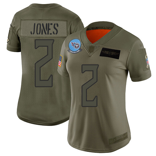 Nike Titans #2 Julio Jones Camo Women's Stitched NFL Limited 2019 Salute To Service Jersey