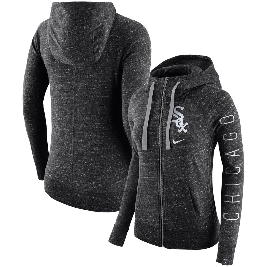 Chicago White Sox Nike Women's Vintage Full-Zip Hoodie Black