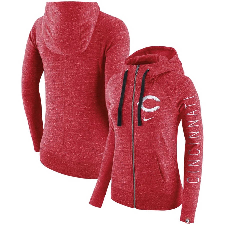 Cincinnati Reds Nike Women's Vintage Full-Zip Hoodie Red