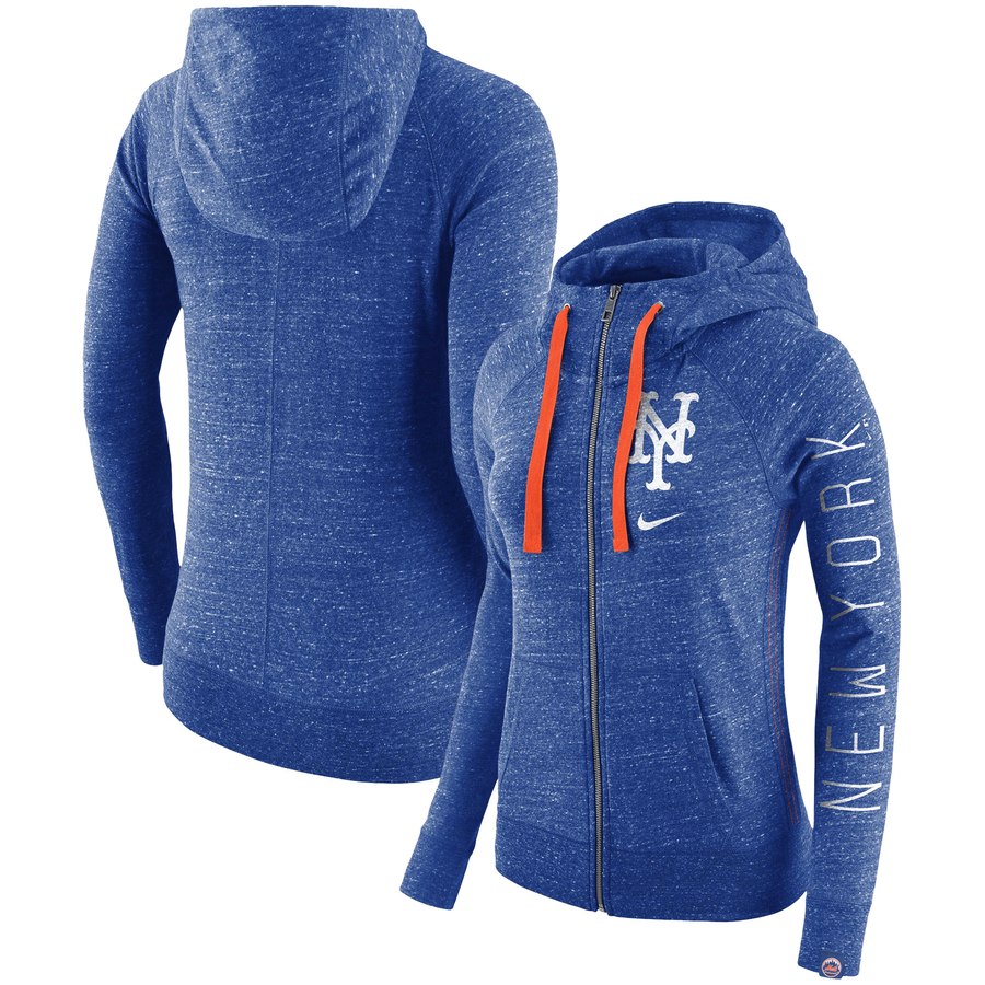 New York Mets Nike Women's Vintage Full-Zip Hoodie Royal