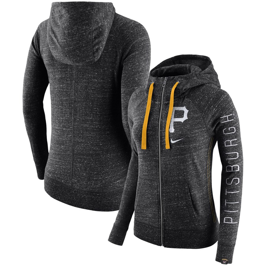 Pittsburgh Pirates Nike Women's Vintage Full-Zip Hoodie Black