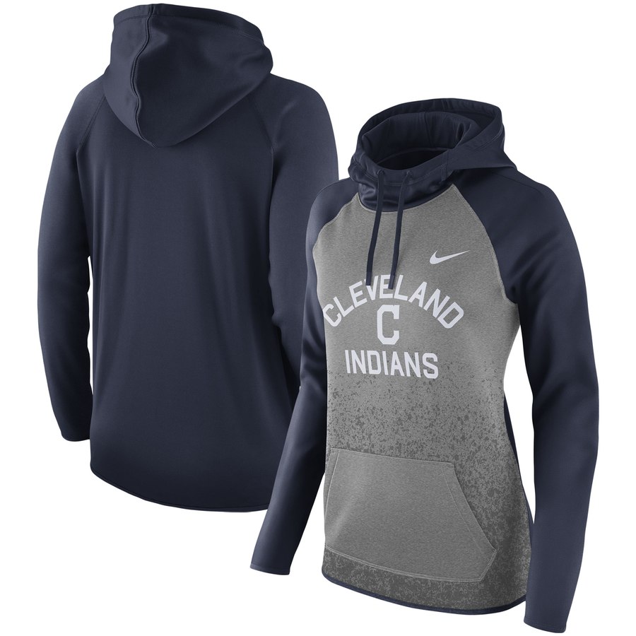 Cleveland Guardians Nike Women's All-Time Therma Performance Pullover Hoodie Dark Gray