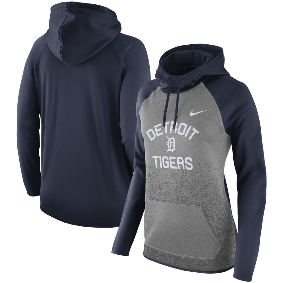 Detroit Tigers Nike Women's All-Time Therma Performance Pullover Hoodie Dark Gray