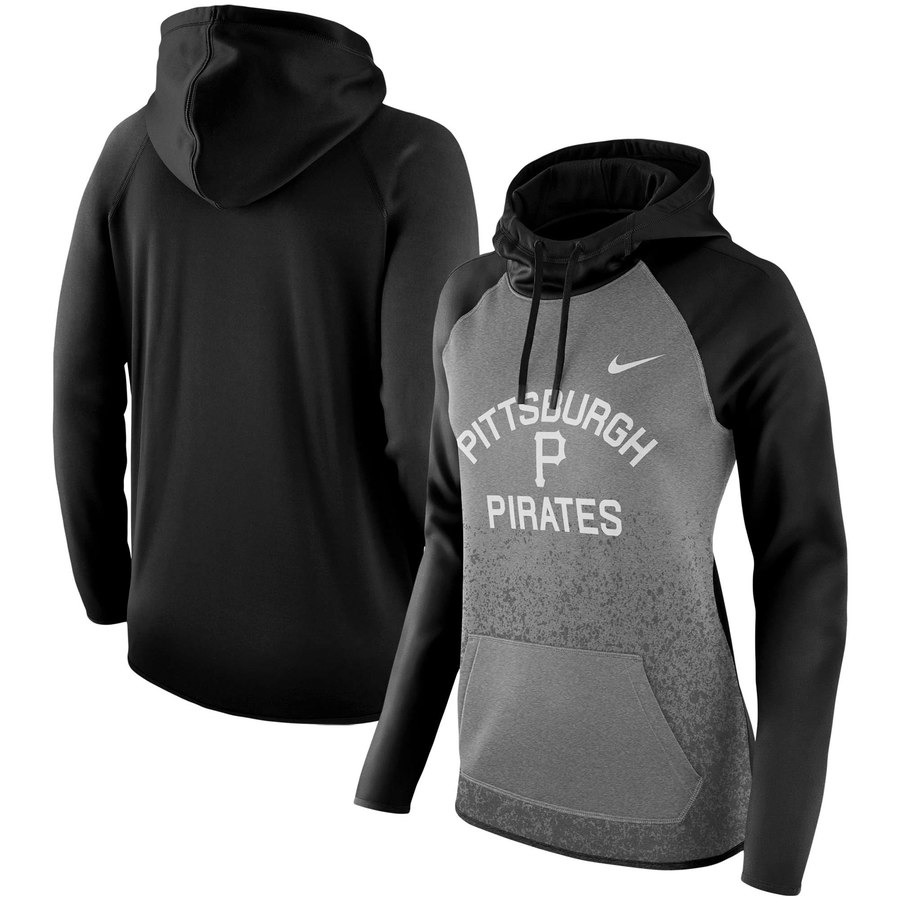 Pittsburgh Pirates Nike Women's All-Time Therma Performance Pullover Hoodie Dark Gray