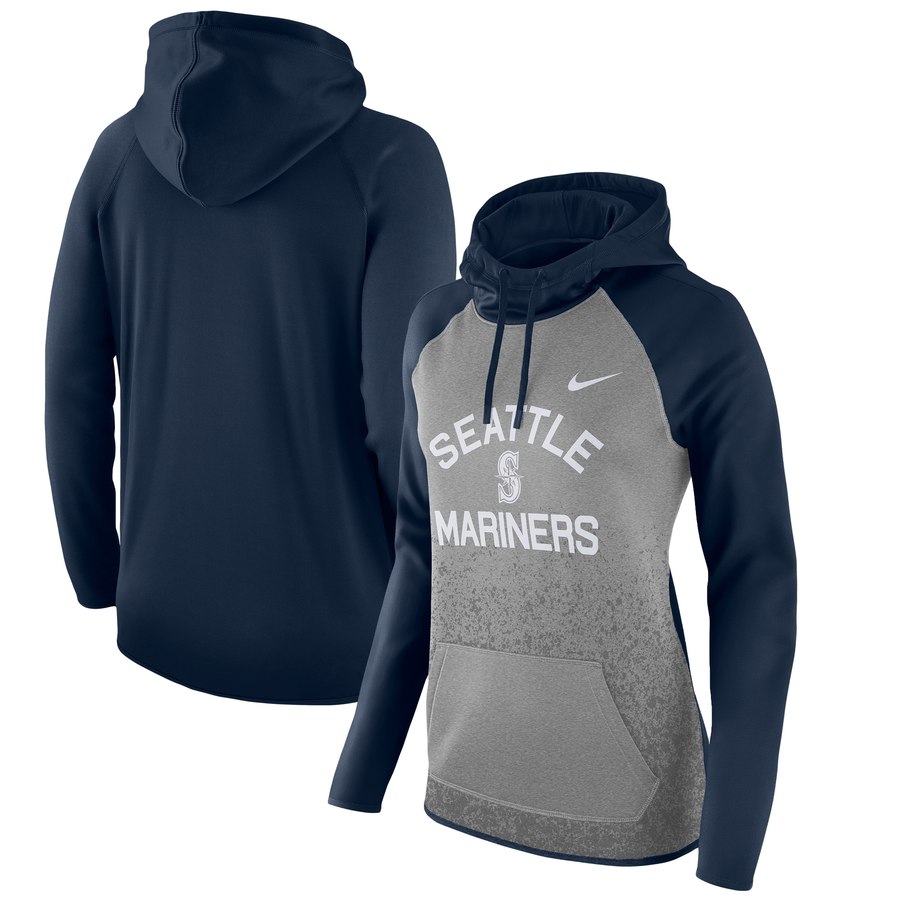 Seattle Mariners Nike Women's All-Time Therma Performance Pullover Hoodie Dark Gray