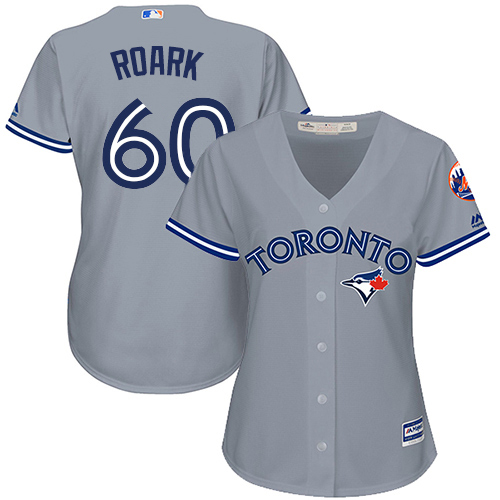 Blue Jays #60 Tanner Roark Grey Road Women's Stitched MLB Jersey