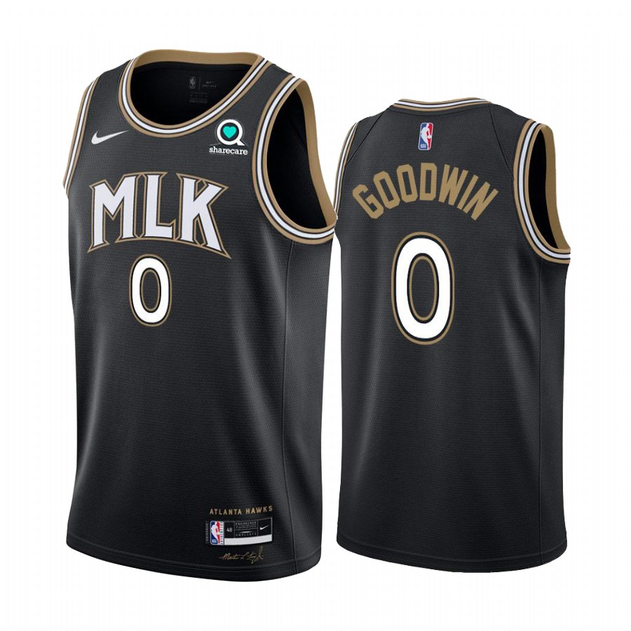 Nike Hawks #0 Brandon Goodwin Black Women's NBA Swingman 2020-21 City Edition Jersey