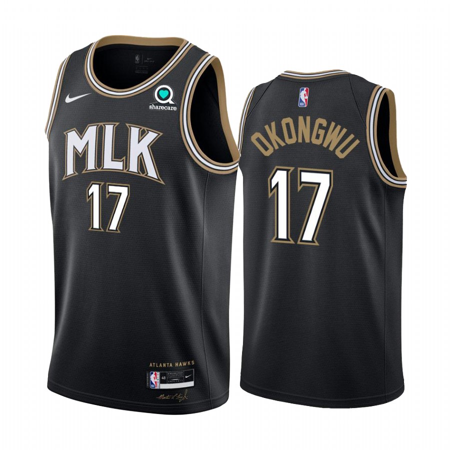 Nike Hawks #17 Onyeka Okongwu Black Women's NBA Swingman 2020-21 City Edition Jersey