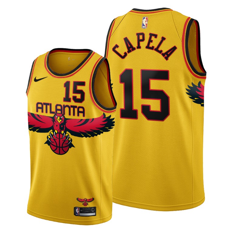 Atlanta Hawks #15 Clint Capela Women's 2021-22 City Edition Gold NBA Jersey