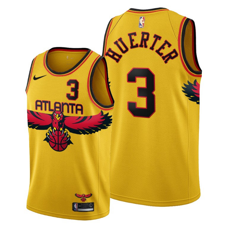 Atlanta Hawks #3 Kevin Huerter Women's 2021-22 City Edition Gold NBA Jersey