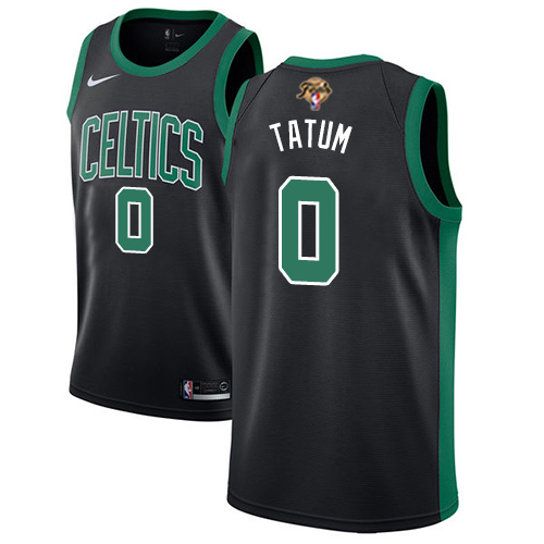 Nike Celtics #0 Jayson Tatum Black Women's 2022 NBA Finals Swingman Statement Edition Jersey