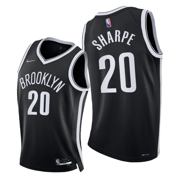 Nike Nets #20 Dayron Sharpe Women's 2021-22 75th Diamond Anniversary NBA Jersey Black