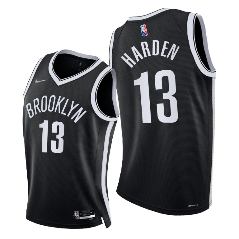 Nike Nets #13 James Harden Women's 2021-22 75th Diamond Anniversary NBA Jersey Black