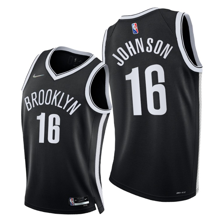 Nike Nets #16 James Johnson Women's 2021-22 75th Diamond Anniversary NBA Jersey Black