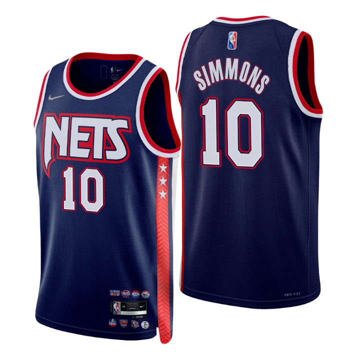 Brooklyn Nets #10 Ben Simmons Women's Nike Navy 2021/22 Swingman NBA Jersey - City Edition