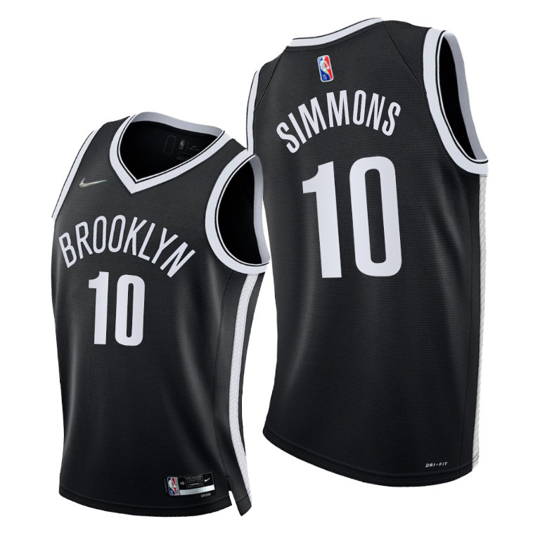 Nike Nets #10 Ben Simmons Women's 2021-22 75th Diamond Anniversary NBA Jersey Black