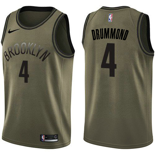 Nike Nets #4 Andre Drummond Green Women's Salute to Service NBA Swingman Jersey