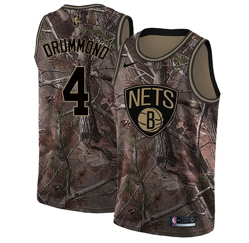 Nike Nets #4 Andre Drummond Camo Women's NBA Swingman Realtree Collection Jersey