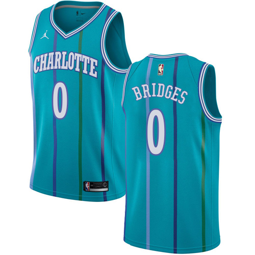 Nike Hornets #0 Miles Bridges Aqua Women's NBA Jordan Swingman Hardwood Classics Jersey