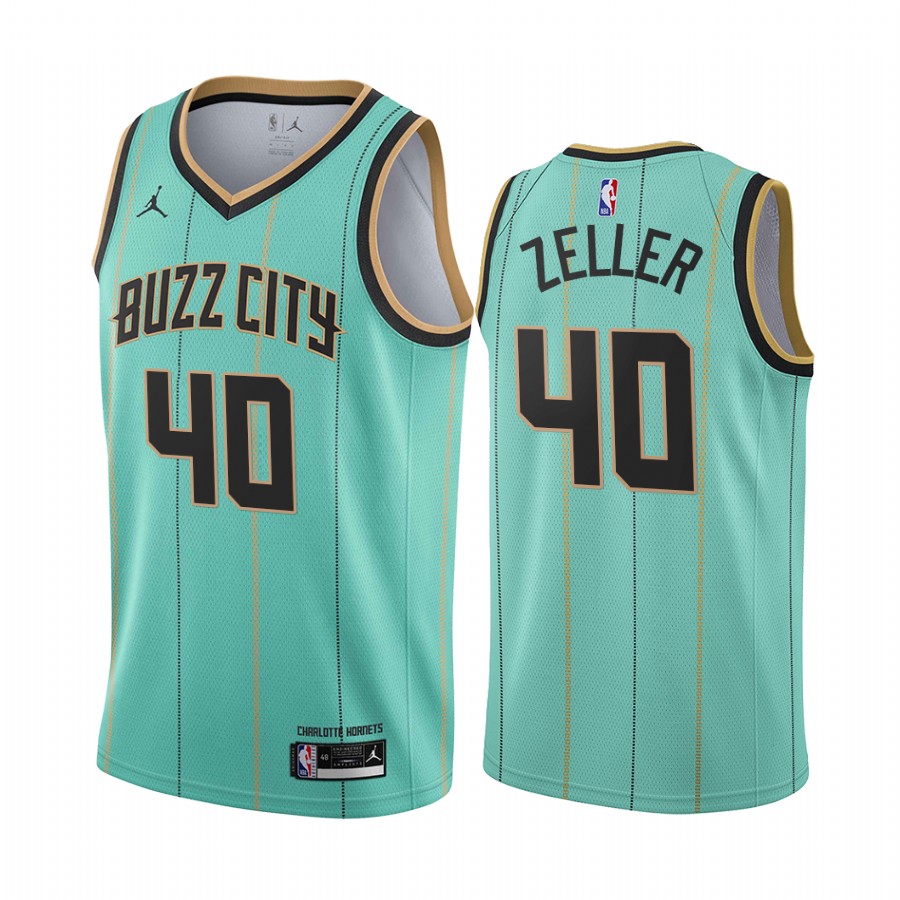 Nike Hornets #40 Cody Zeller Mint Green Women's NBA Swingman 2020-21 City Edition Jersey