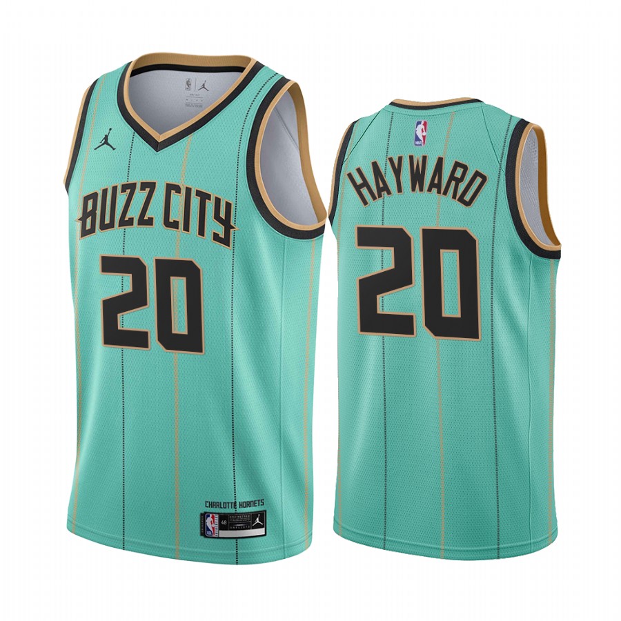 Nike Hornets #20 Gordon Hayward Mint Green Women's NBA Swingman 2020-21 City Edition Jersey