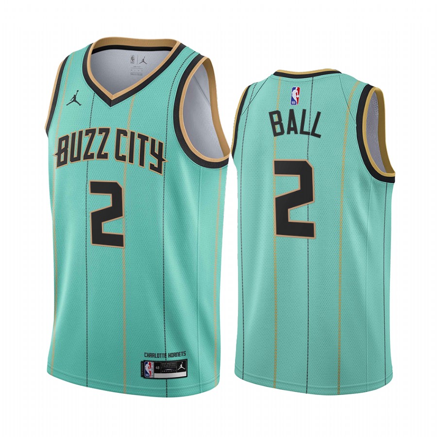 Nike Hornets #2 LaMelo Ball Mint Green Women's NBA Swingman 2020-21 City Edition Jersey