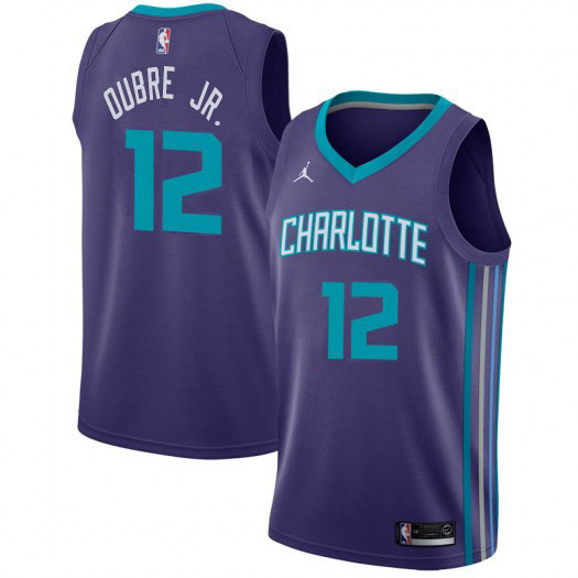 Nike Hornets #12 Kelly Oubre Jr. Women's Purple NBA Jordan Swingman Statement Edition Jersey