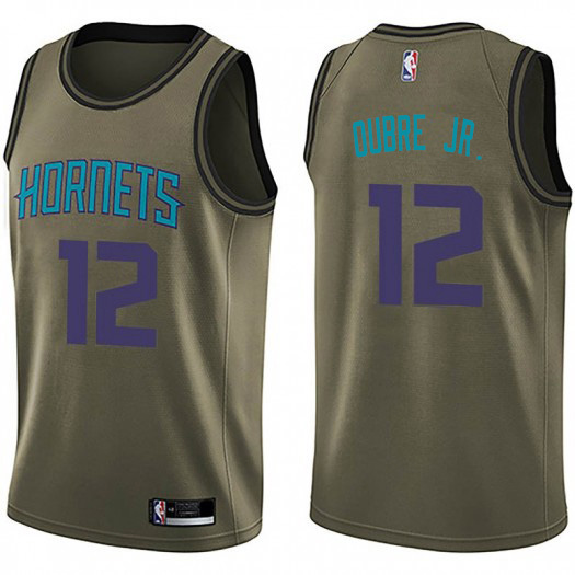 Nike Hornets #12 Kelly Oubre Jr. Women's Green Salute To Service NBA Swingman Jersey