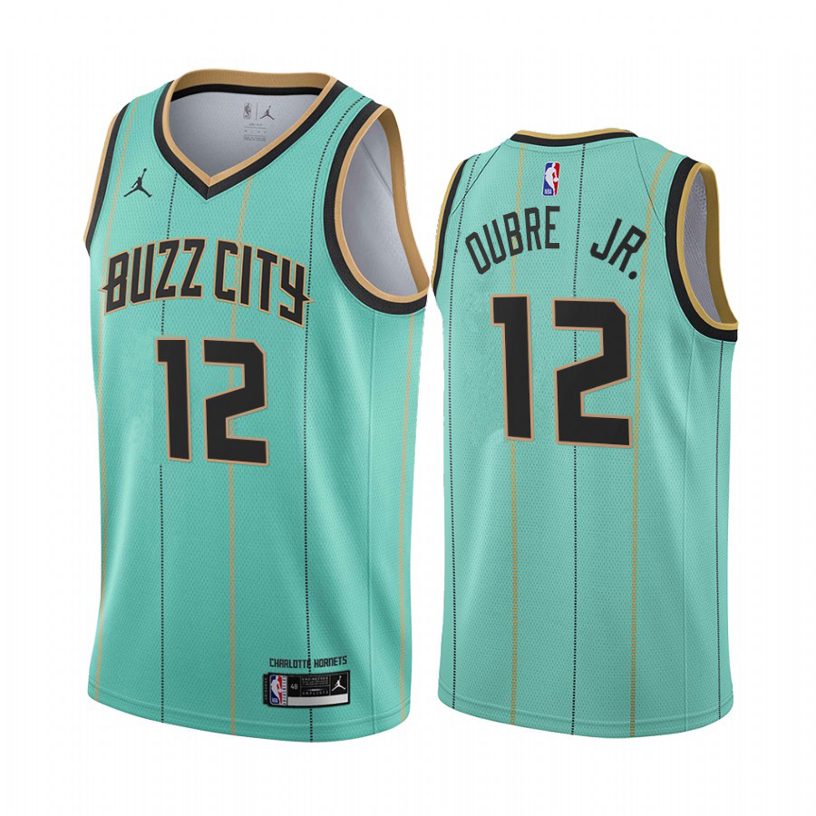 Nike Hornets #12 Kelly Oubre Jr. Women's Mint Green NBA Swingman 2020-21 City Edition Jersey