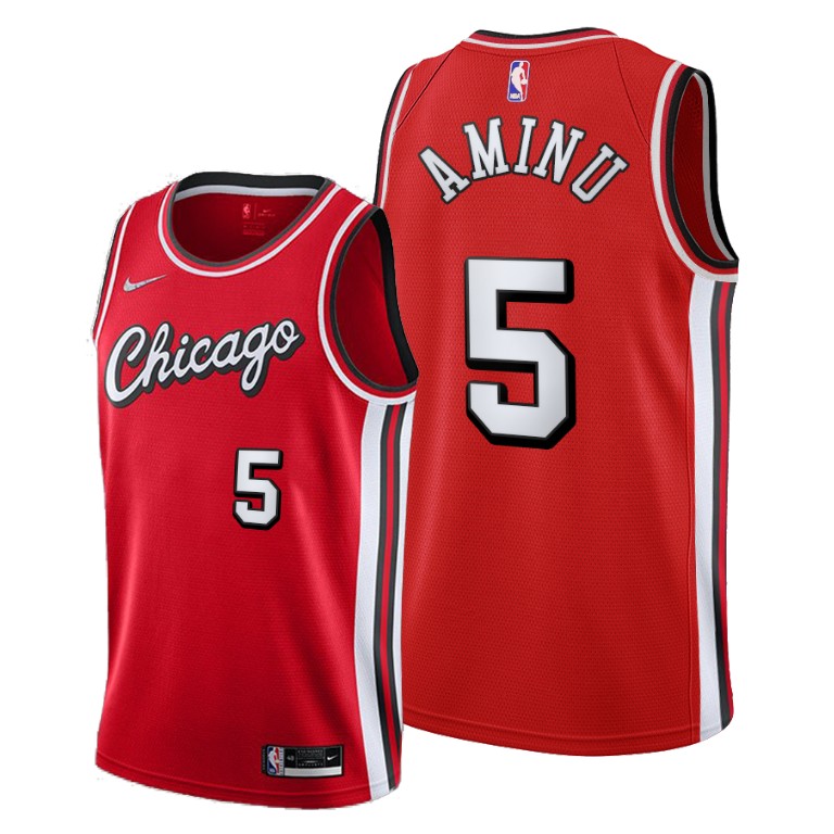 Chicago Bulls #5 Al-Farouq Aminu Women's 2021-22 City Edition Red NBA Jersey