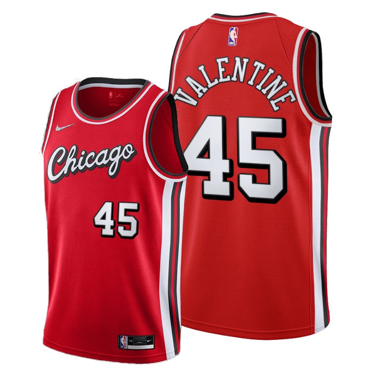 Chicago Bulls #45 Denzel Valentine Women's 2021-22 City Edition Red NBA Jersey