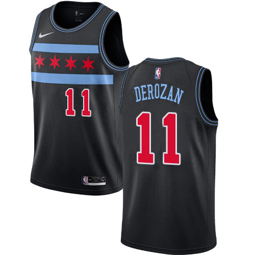 Nike Bulls #11 Demar Derozan Women's Black NBA Swingman City Edition 2018/19 Jersey